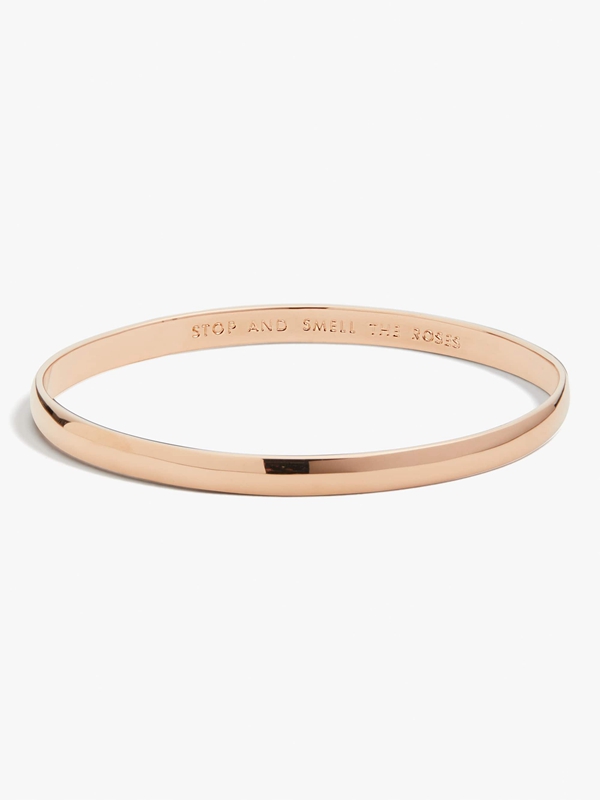 Rose Gold Kate Spade Stop And Smell The Roses Idiom Women's Bracelet | 73409-OXLV