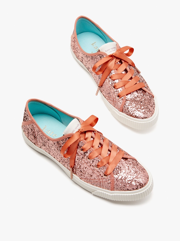 Rose Gold Kate Spade Trista Women's Sneakers | 67501-OEMD