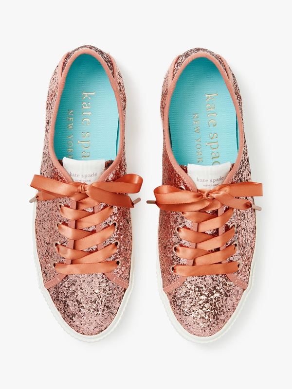 Rose Gold Kate Spade Trista Women's Sneakers | 67501-OEMD