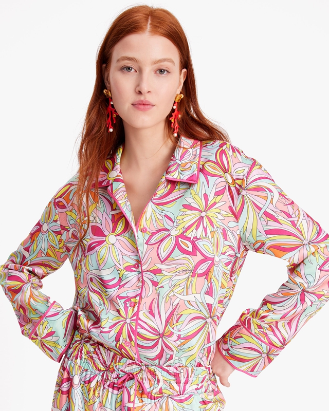 Rose Kate Spade Anemone Floral After Hours Women's Tops | 71409-SVYI