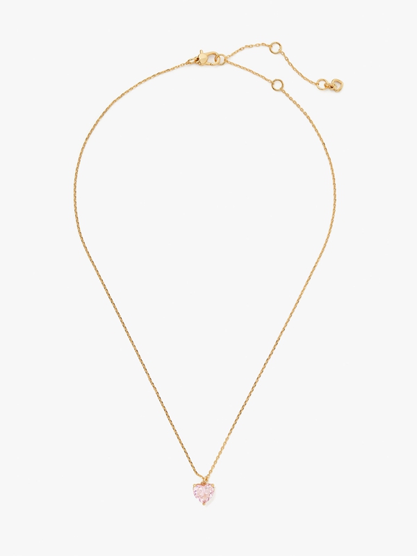 Rose Kate Spade My Love October Heart Pendant Women's Necklace | 20976-MPLK