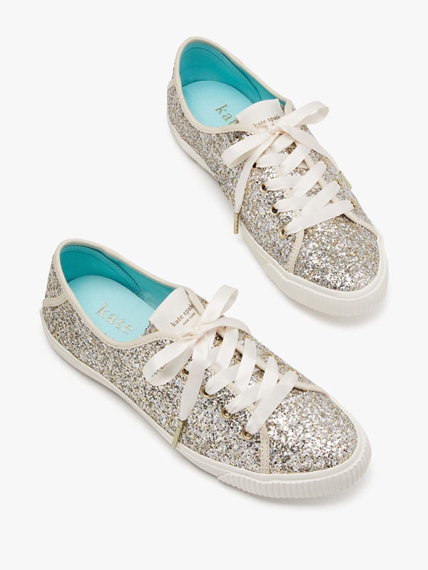 Silver / Gold Kate Spade Trista Women's Sneakers | 37821-TIXV