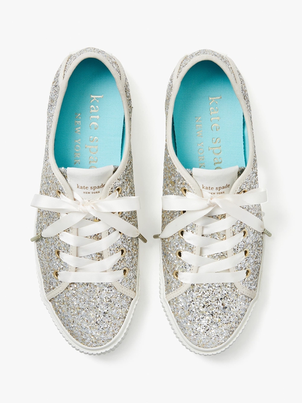 Silver / Gold Kate Spade Trista Women's Sneakers | 37821-TIXV