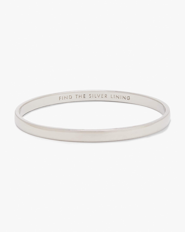 Silver Kate Spade Find The Silver Lining Idiom Women's Bracelet | 20657-GZVJ