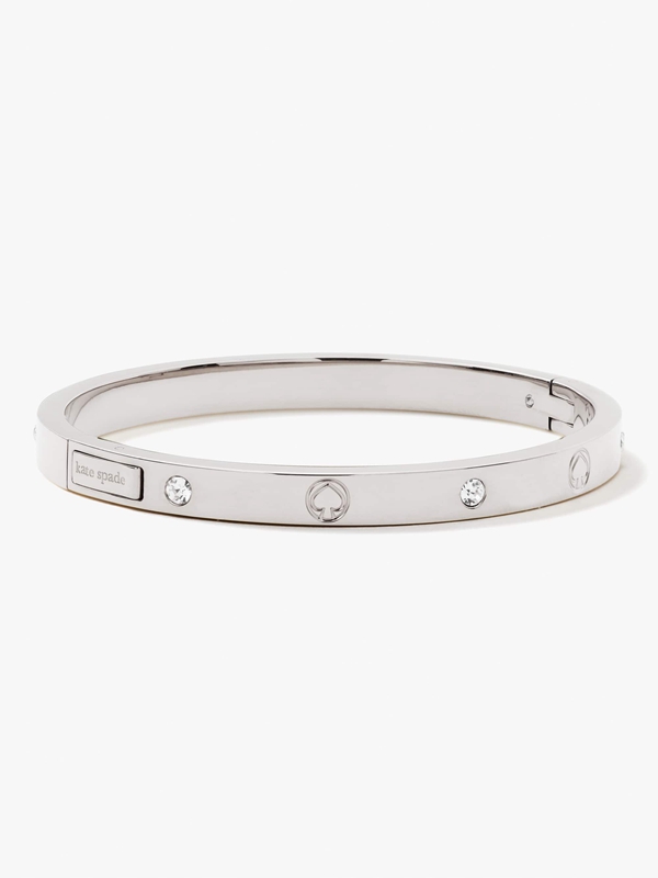 Silver Kate Spade Infinite Spade Engraved Spade Women\'s Bracelet | 82657-ECKF