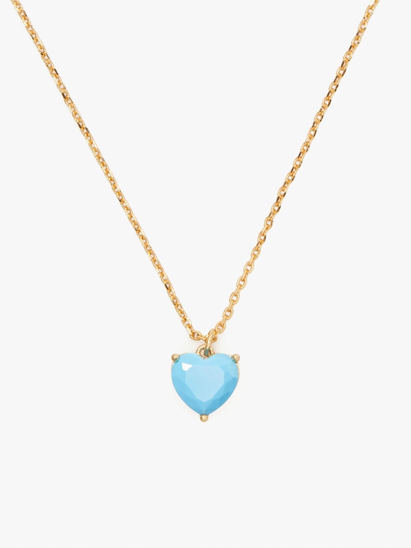 Turquoise Kate Spade My Love December Heart Pendant Women\'s Necklace | 02317-MVRZ