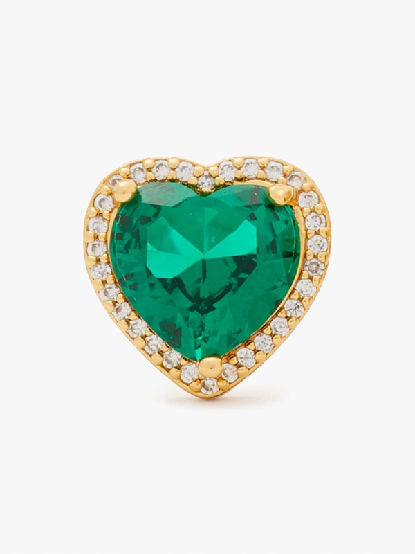 Turquoise Kate Spade My Love Pavé Heart Studs Women's EarRings | 89315-URZH