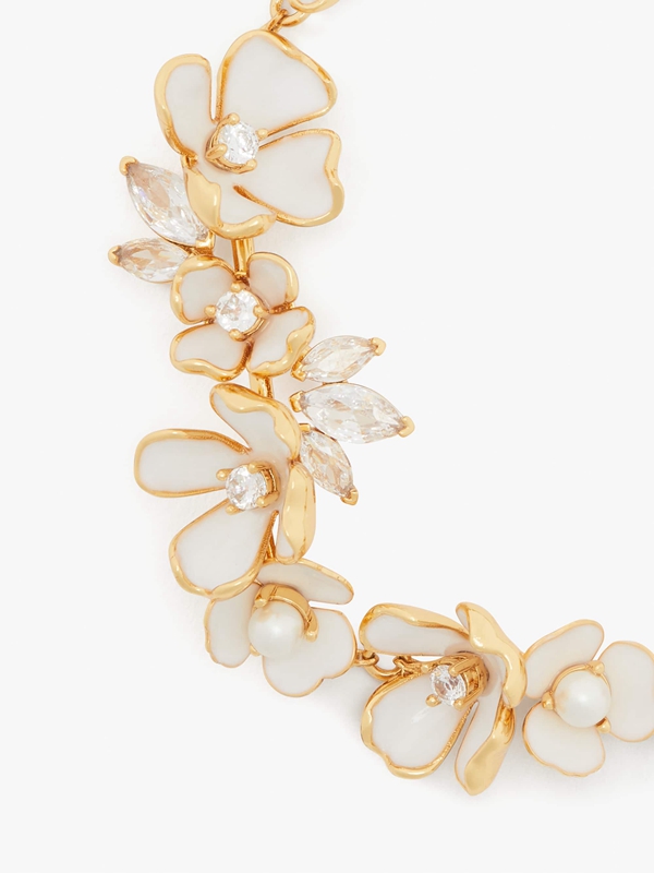 White / Gold Kate Spade Bouquet Toss Women's Bracelet | 86435-SXPO