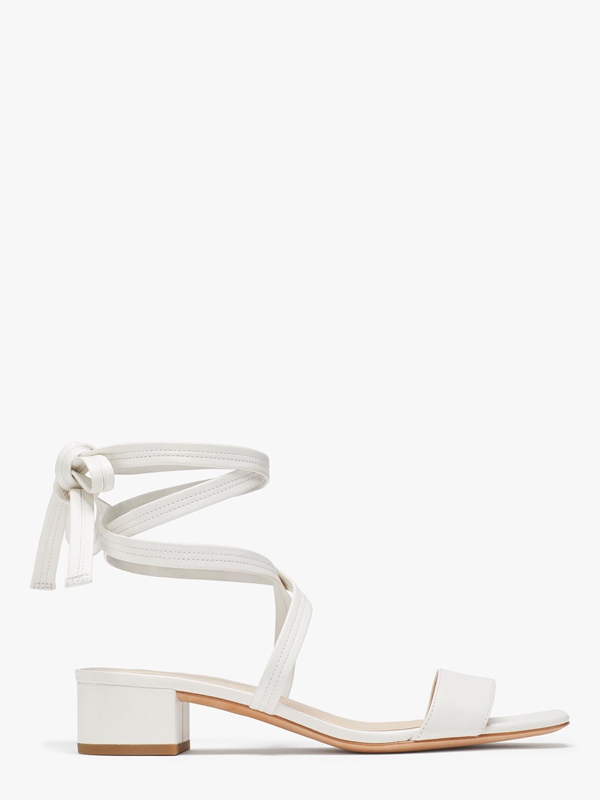 White Kate Spade Aphrodite Women\'s Sandals | 73261-PYBJ