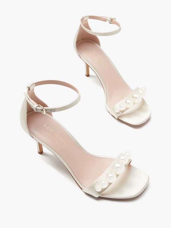 White Kate Spade Avaline Women's Sandals | 95382-PRIB