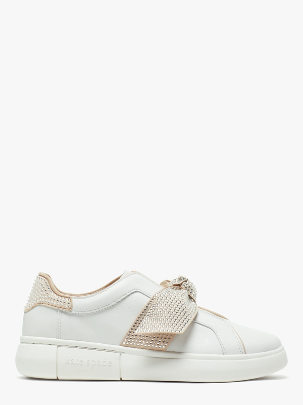 White Kate Spade Lexi Pave Women\'s Sneakers | 25867-ZHSF