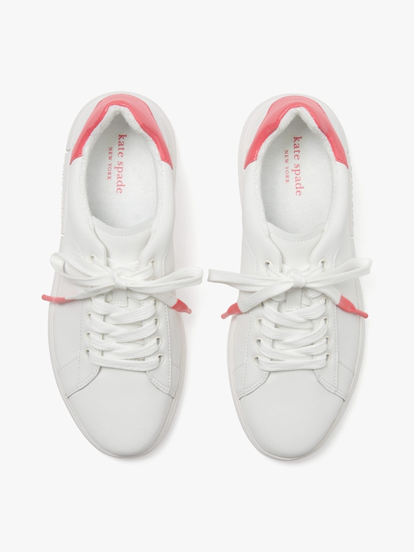 White Kate Spade Lift Women's Sneakers | 26703-WFKD