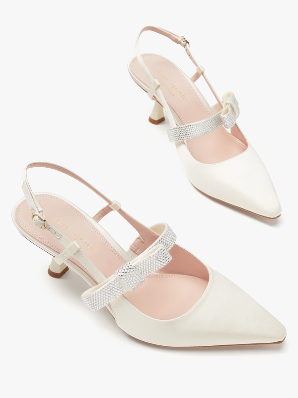 White Kate Spade Maritza Pave Women's Heels | 45187-XGYI