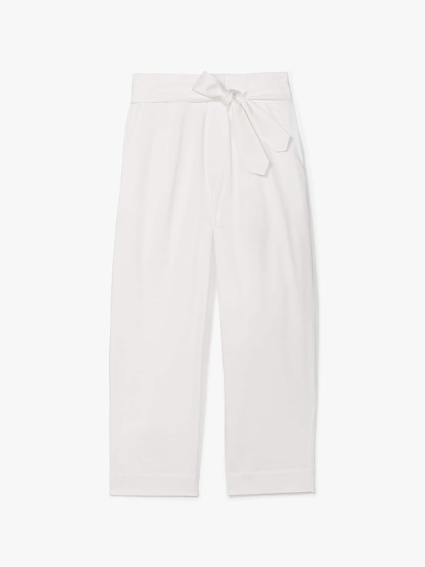 White Kate Spade Tie-Waist Poplin Women's Pants | 52374-AXZW