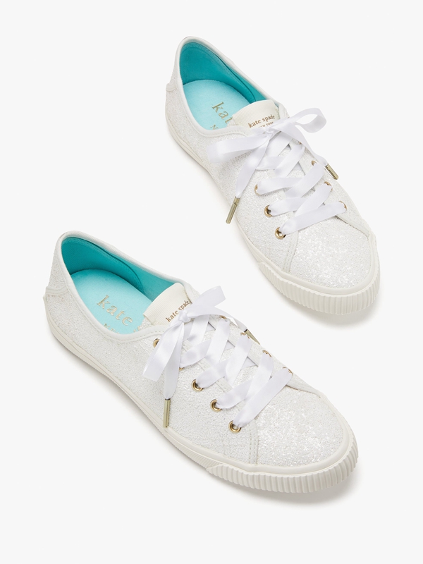 White Kate Spade Trista Women's Sneakers | 02837-RKSY