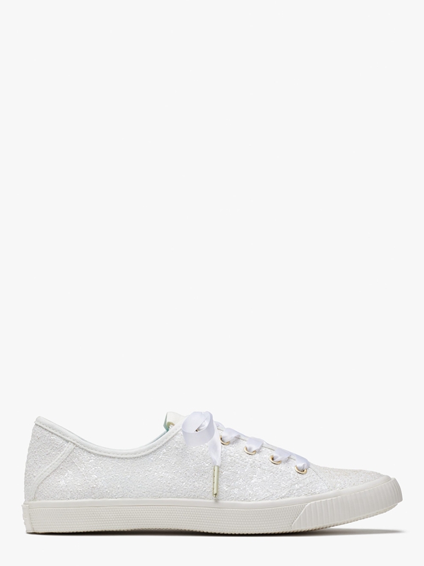 White Kate Spade Trista Women\'s Sneakers | 02837-RKSY