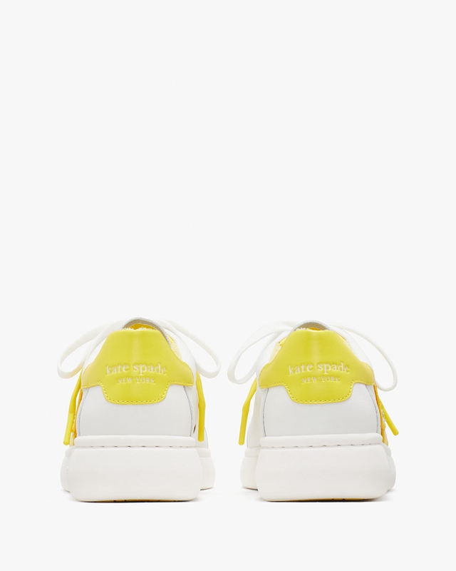 White Yellow Kate Spade Lift Lemon Women's Sneakers | 13206-SICP