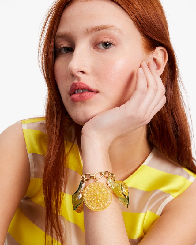 Yellow Kate Spade Fresh Squeeze Charm Women's Bracelet | 95618-DEYM