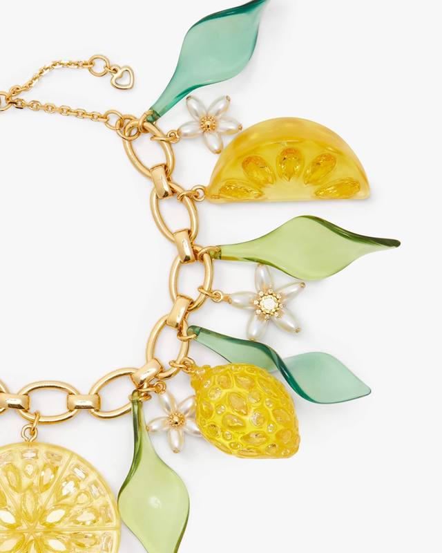 Yellow Kate Spade Fresh Squeeze Charm Women's Bracelet | 95618-DEYM