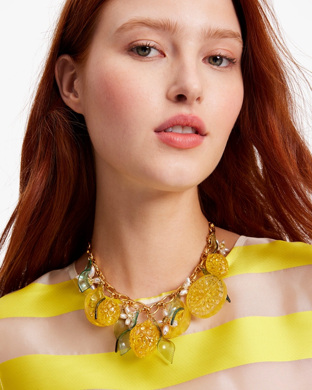 Yellow Kate Spade Fresh Squeeze Statement Women's Necklace | 95271-ULNI