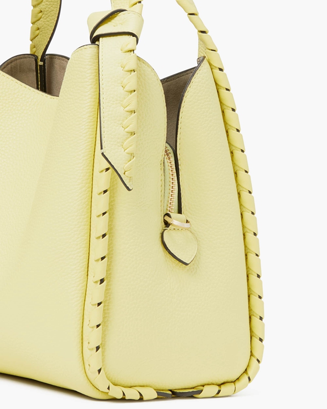 Yellow Kate Spade Knott Whipstitched Medium Women's Crossbody Bags | 49613-WFOT