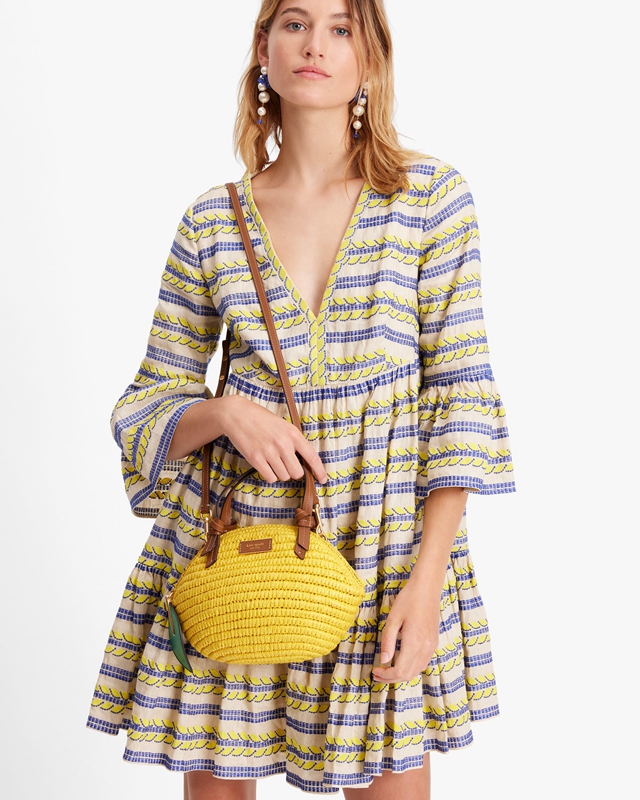 Yellow Kate Spade Lemon Drop Straw 3d Women's Crossbody Bags | 05476-FGHA