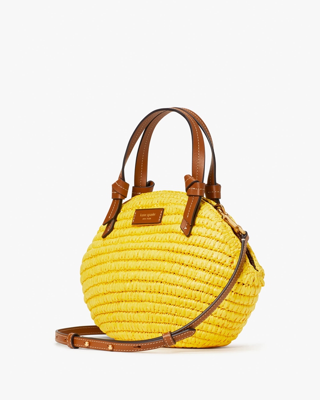 Yellow Kate Spade Lemon Drop Straw 3d Women's Crossbody Bags | 05476-FGHA