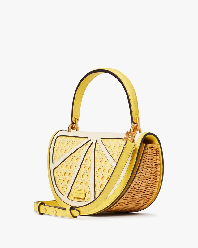 Yellow Kate Spade Lemon Drop Wicker 3d Women's Crossbody Bags | 31968-BHAD