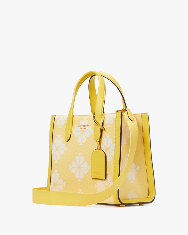 Yellow Kate Spade Spade Flower Two-Tone Canvas Manhattan Small Women's Tote Bags | 68029-CVGX