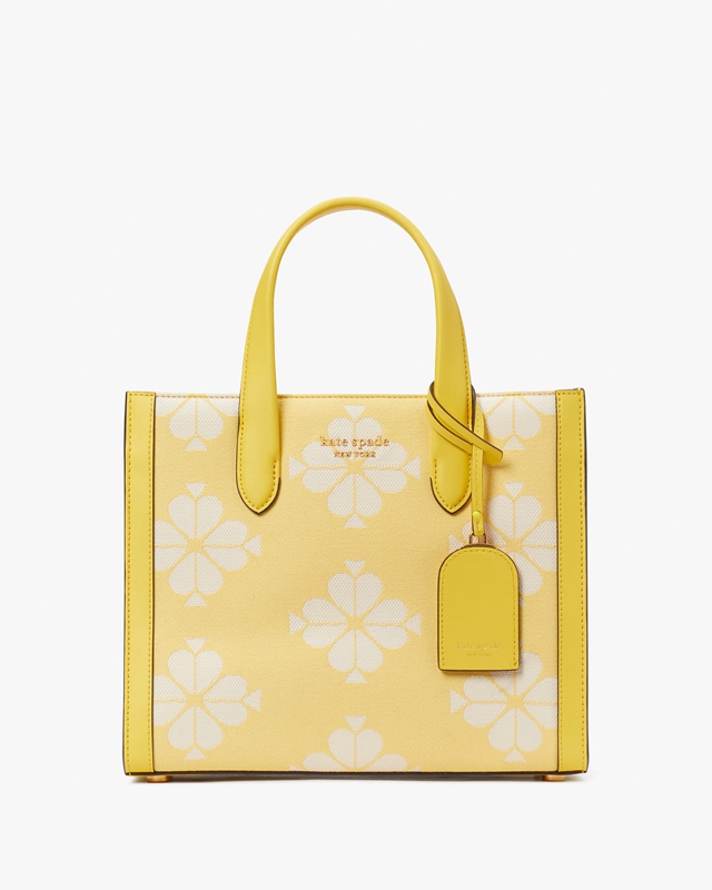 Yellow Kate Spade Spade Flower Two-Tone Canvas Manhattan Small Women\'s Tote Bags | 68029-CVGX